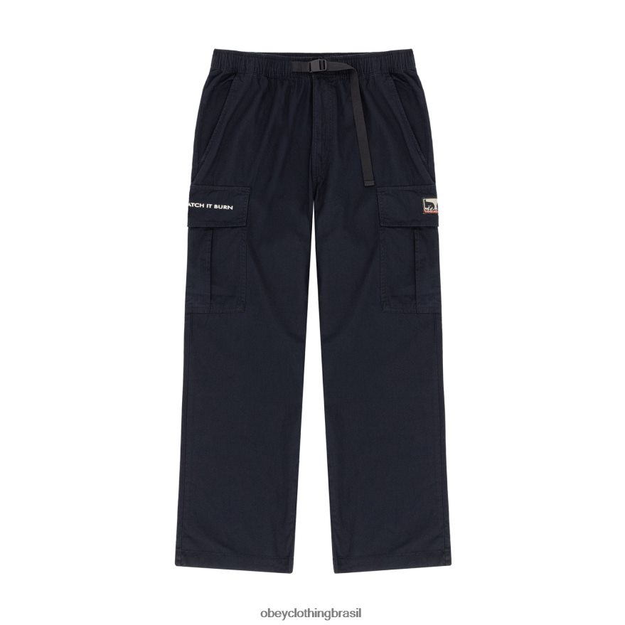 roupas br OBEY X NAPAPIJRI homens não apenas assista queimar dru pant preto J22J4V911