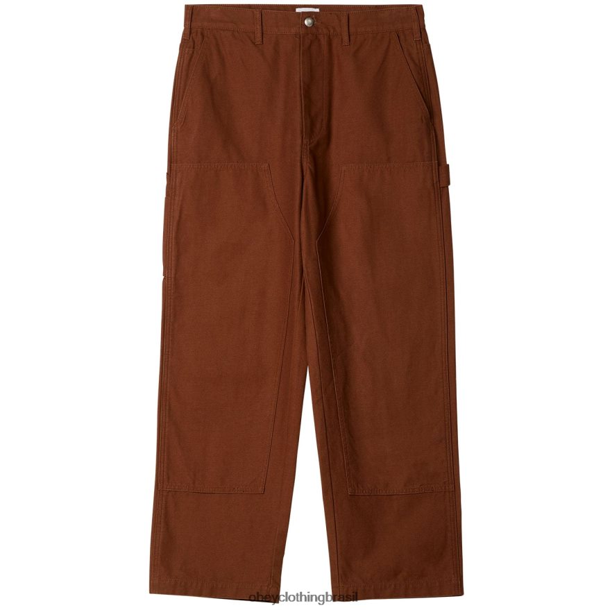 roupas br OBEY homens calça big timer sarja dbl joelho sépia J22J4V923