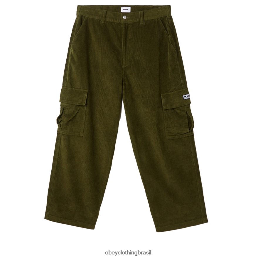 roupas br OBEY homens calça cargo de veludo cotelê bigwig exército J22J4V912