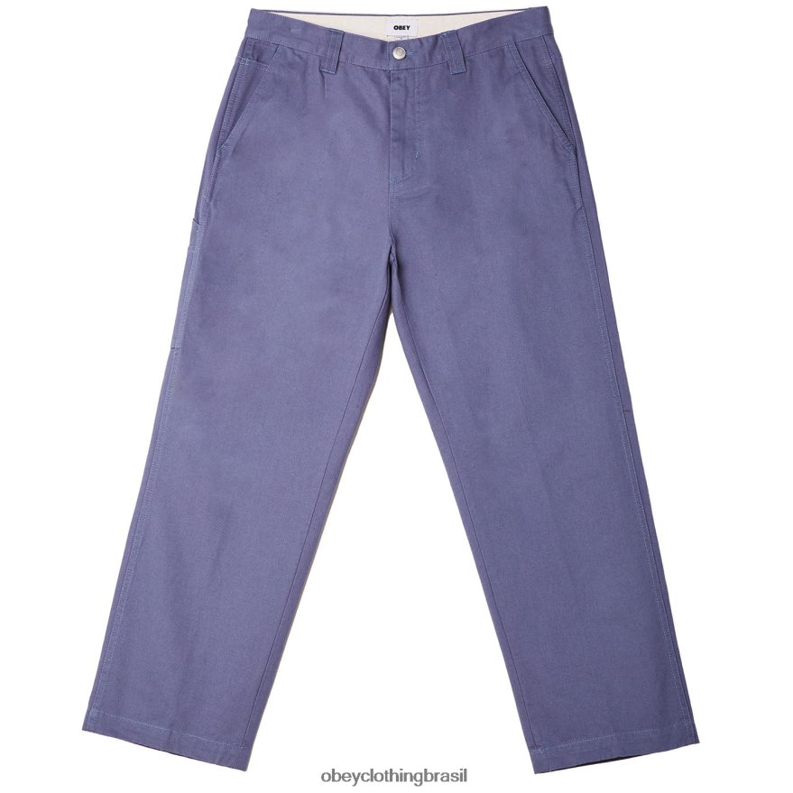roupas br OBEY homens calça de carpinteiro trabalhador azul vintage J22J4V961