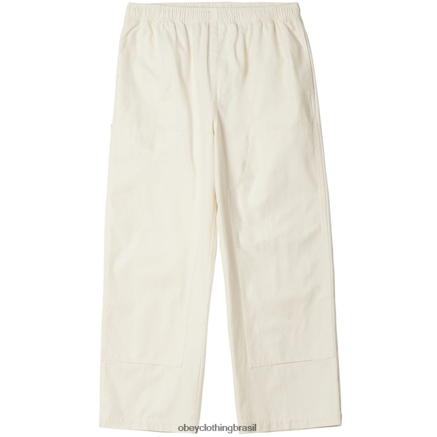 roupas br OBEY homens calça de lona grande e fácil cru J22J4V939