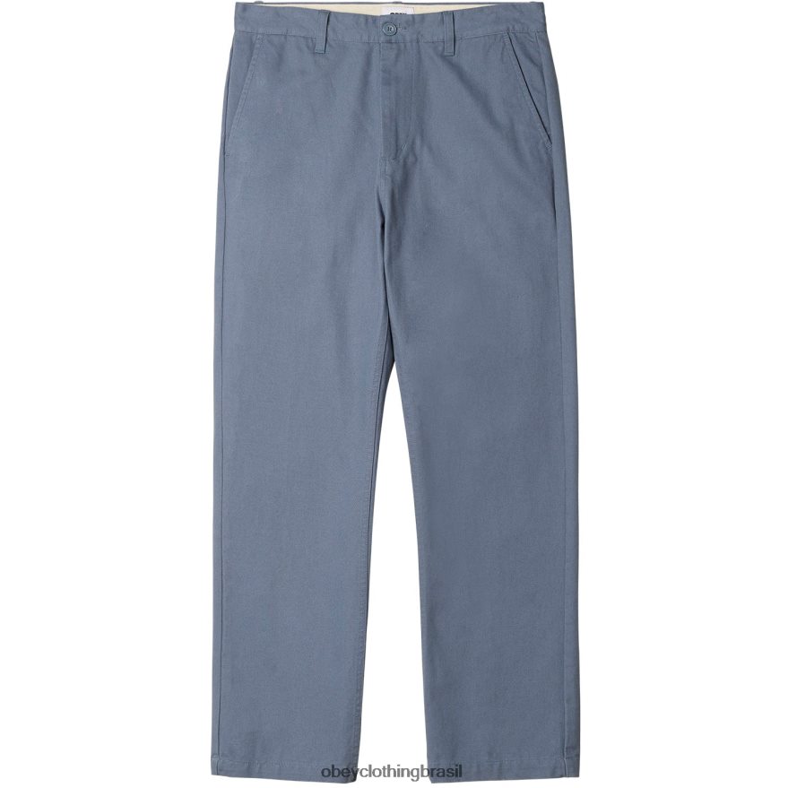 roupas br OBEY homens calça de sarja hughes azul fosco J22J4V963