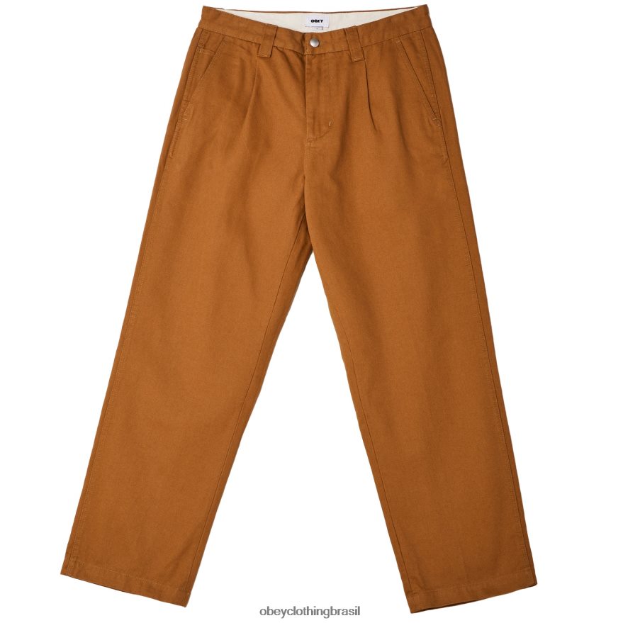 roupas br OBEY homens calça imobiliária madeira catechu J22J4V946