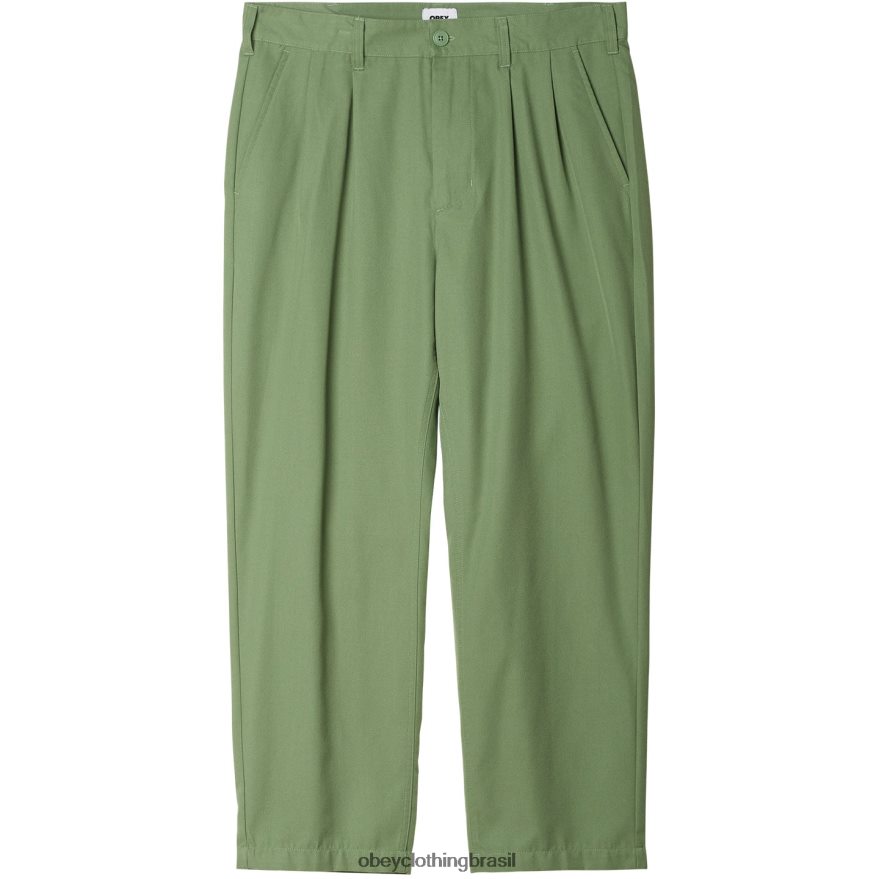 roupas br OBEY homens calça plissada fubar jade J22J4V955