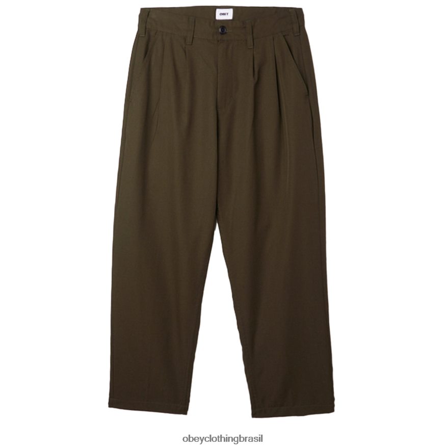roupas br OBEY homens calça plissada fubar resina J22J4V957