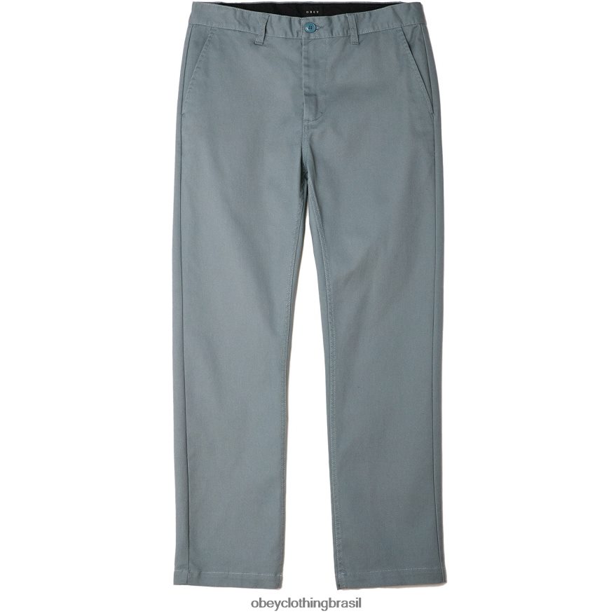 roupas br OBEY homens calça straggler inundada folha J22J4V971