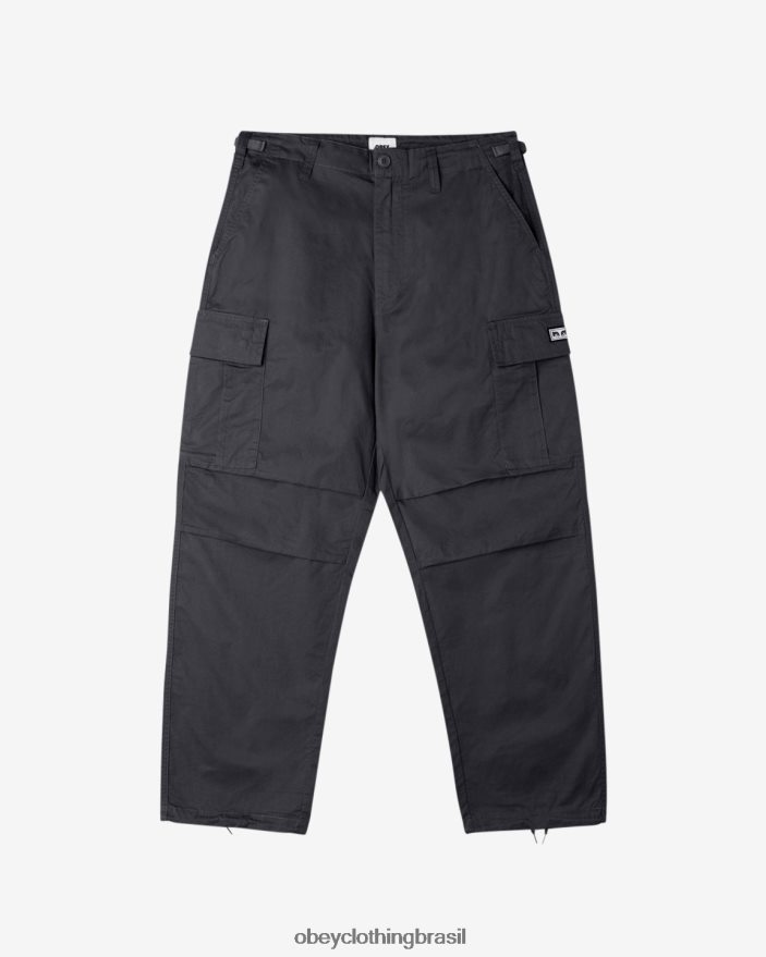 roupas br OBEY homens calça cargo big timer lavado de preto J22J4V31