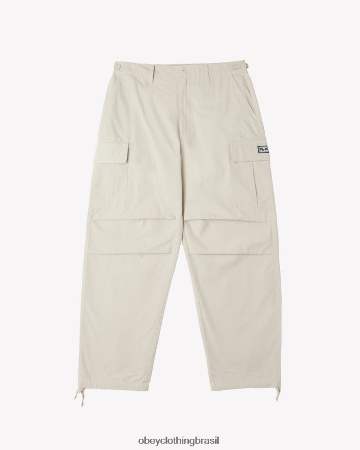 roupas br OBEY homens calça cargo ripstop hardwork cinza prateado J22J4V58