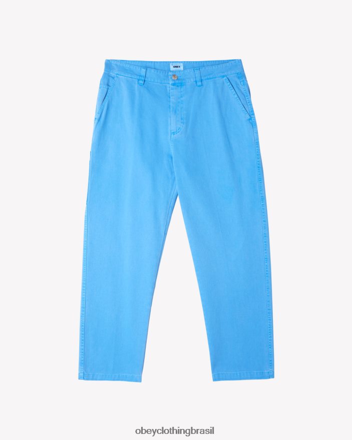 roupas br OBEY homens calça de carpinteiro com pigmento de trabalho duro pigmento azul francês J22J4V54