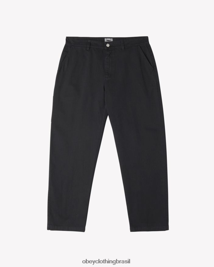 roupas br OBEY homens calça de carpinteiro com pigmento de trabalho duro pigmento preto J22J4V53