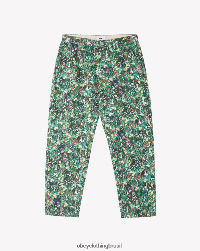 roupas br OBEY homens calça de carpinteiro trabalhador floral multi J22J4V6