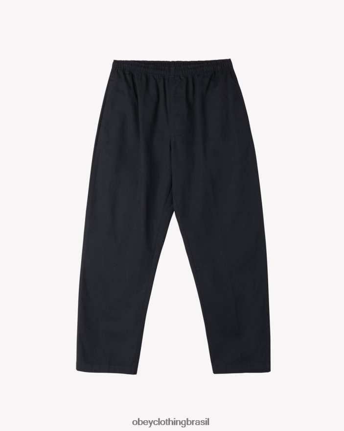 roupas br OBEY homens calça de sarja fácil preto J22J4V1