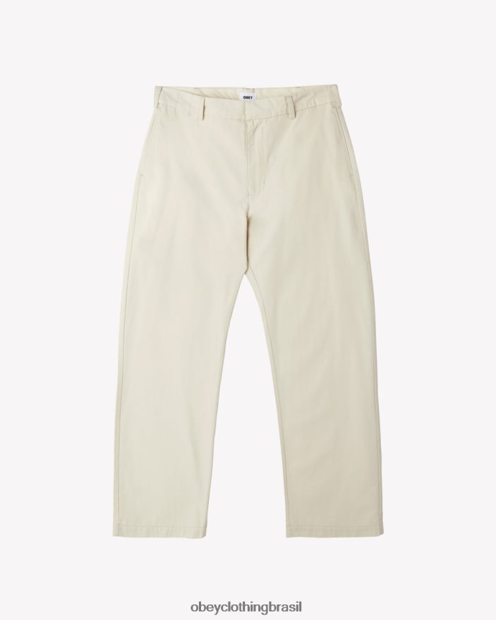 roupas br OBEY homens calça de trabalho de popeline big timer argila J22J4V47