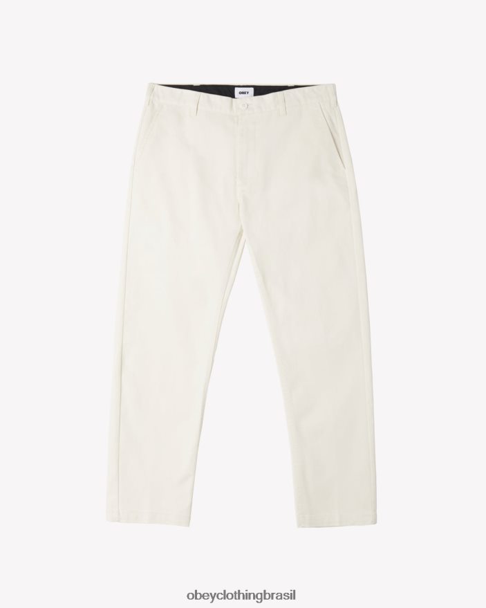 roupas br OBEY homens calça de trabalho retardatária cru J22J4V60