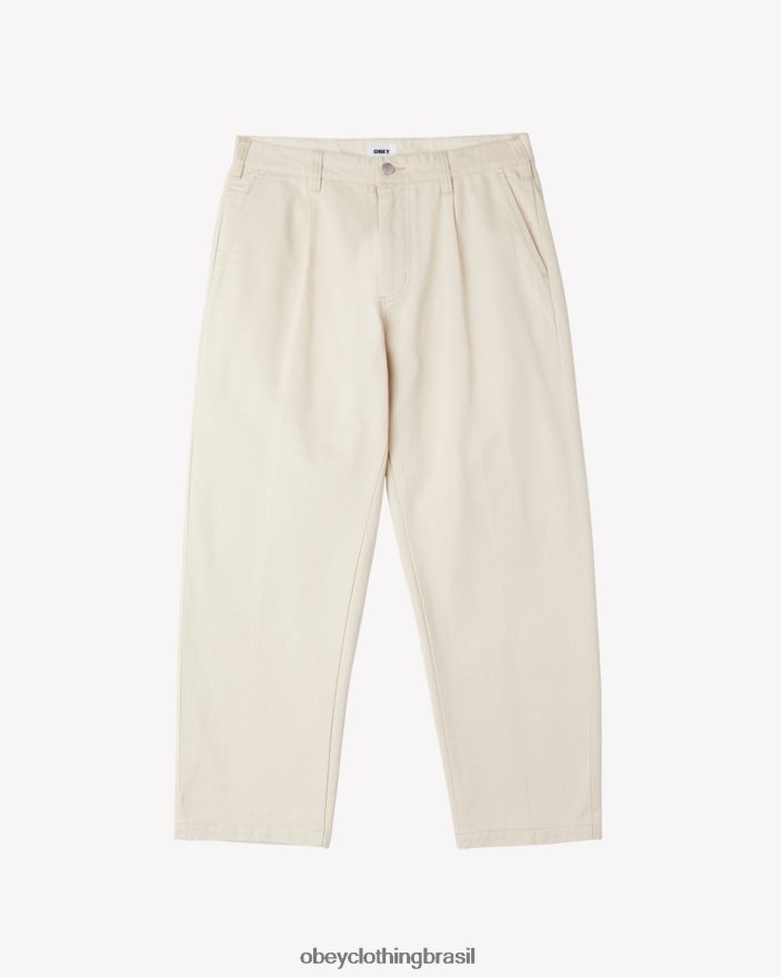 roupas br OBEY homens calça plissada hardwork argila J22J4V38