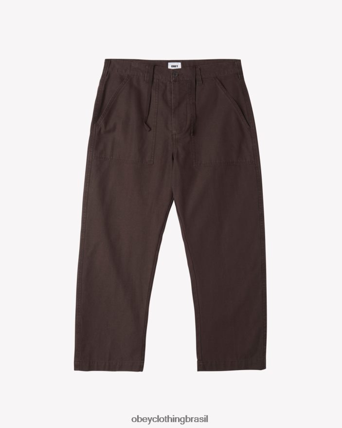 roupas br OBEY homens calça utilitária big timer java marrom J22J4V32