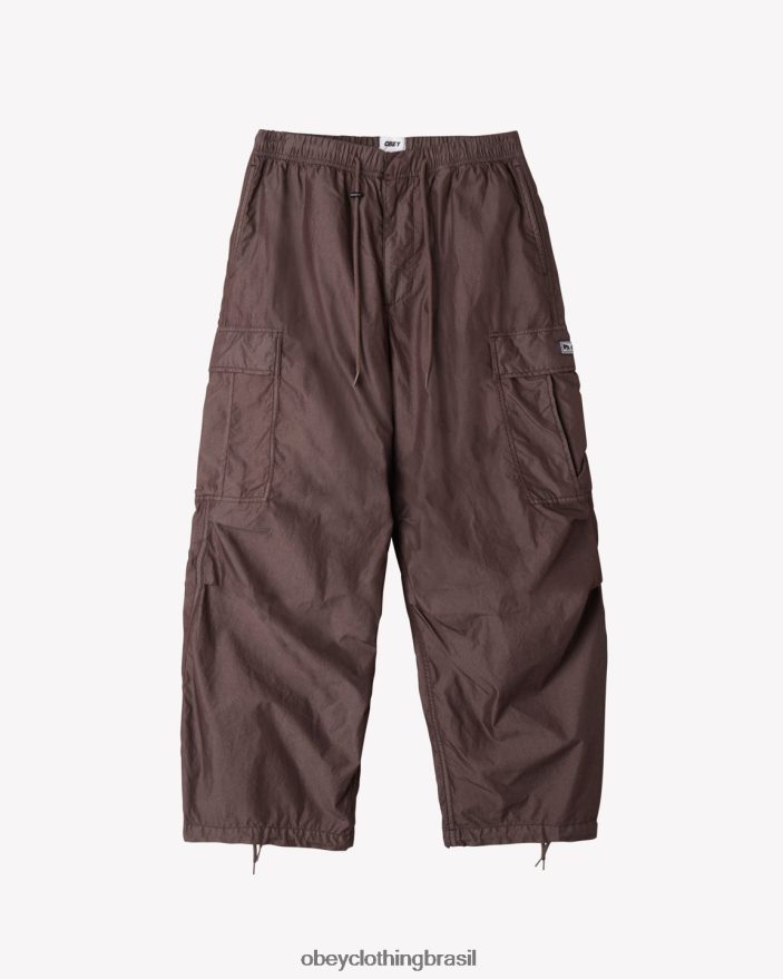roupas br OBEY homens carga de pára-quedas gigante java marrom J22J4V50