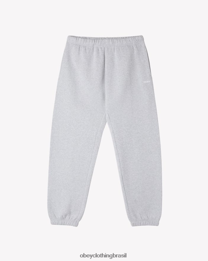 roupas br OBEY homens est. trabalha com calça de moletom ousada cinza J22J4V23