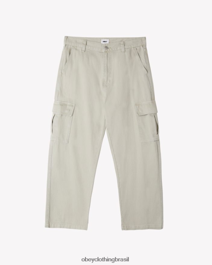 roupas br OBEY homens calça jeans cargo bigwig cinza prateado J22J4V85
