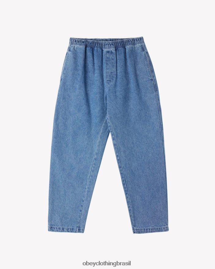 roupas br OBEY homens calça jeans fácil índigo claro J22J4V69