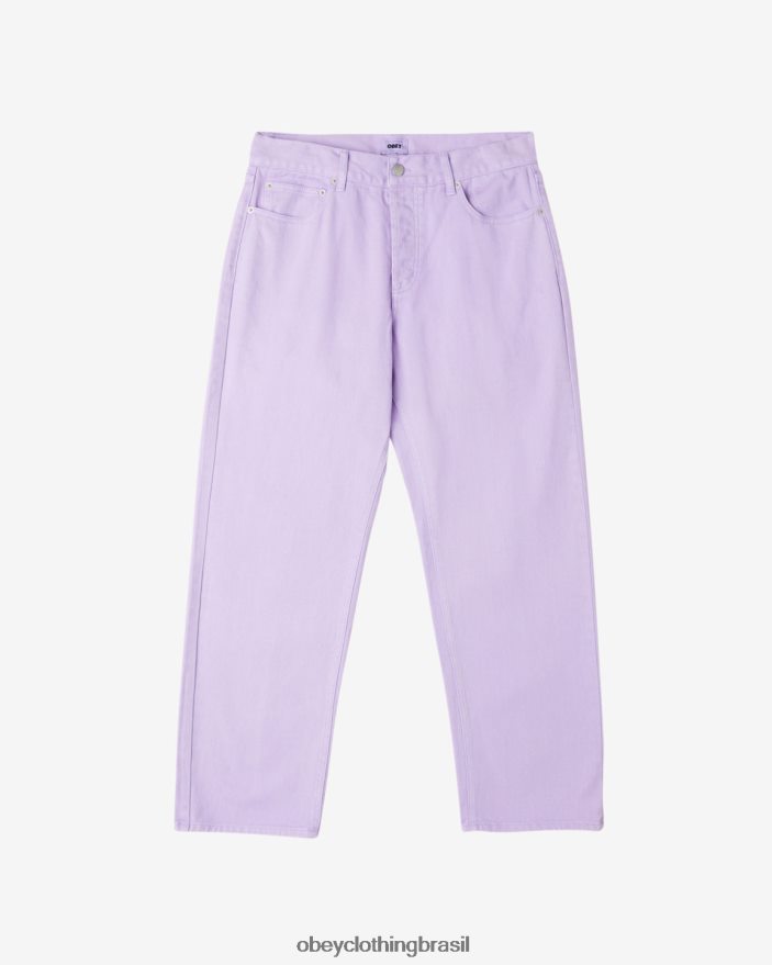 roupas br OBEY homens jeans com pigmento hardwork pétala de orquídea pigmentada J22J4V89