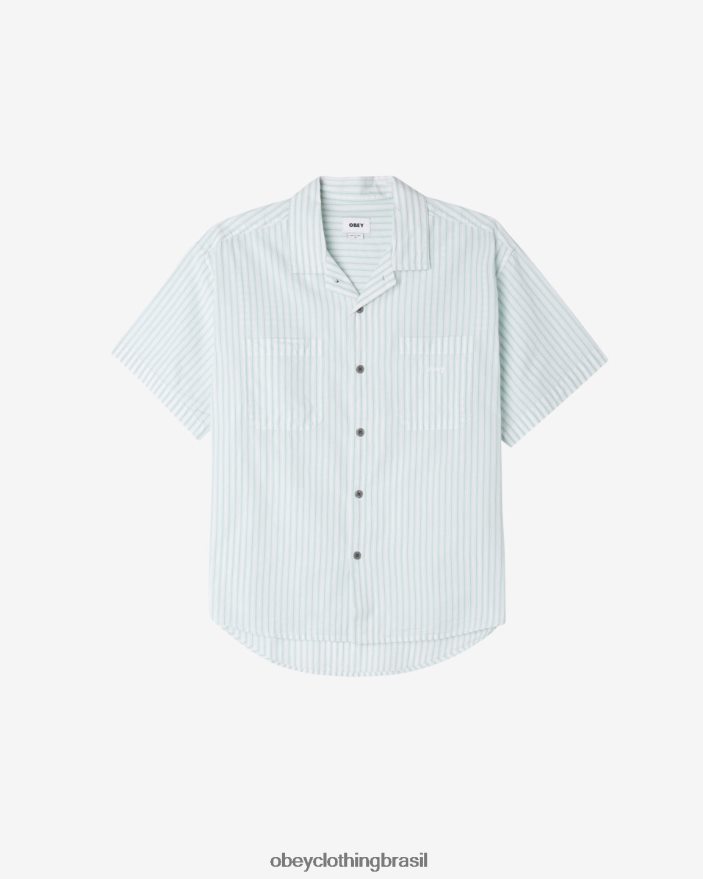 roupas br OBEY homens camisa listrada bigwig spray de surf multi J22J4V152