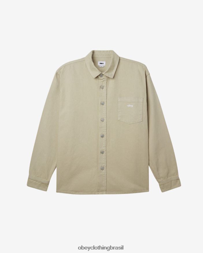 roupas br OBEY homens camisa magnólia argila J22J4V131
