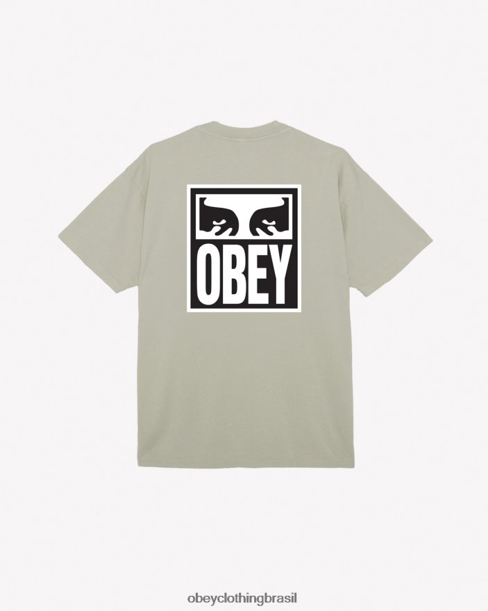 roupas br OBEY homens Camiseta Eyes Icon II Peso Pesado cinza prateado J22J4V274