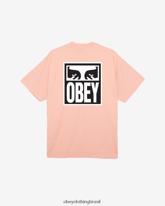 roupas br OBEY homens Camiseta Eyes Icon II Peso Pesado parfait de pêssego J22J4V272