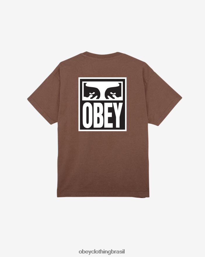 roupas br OBEY homens Camiseta Eyes Icon II Peso Pesado sépia J22J4V273