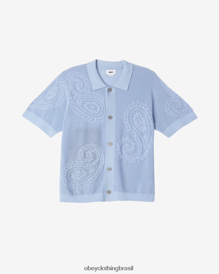 roupas br OBEY homens camisa de malha aberta em forma de lágrima hortênsia J22J4V125