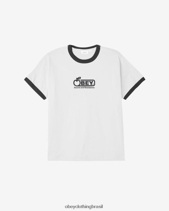 roupas br OBEY homens camiseta bigwig sound ringer multi branco J22J4V111