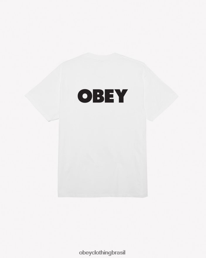 roupas br OBEY homens camiseta clássica Bold II branco J22J4V353