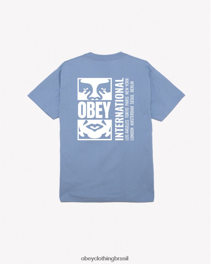 roupas br OBEY homens camiseta clássica com divisão de ícone violeta digital J22J4V300