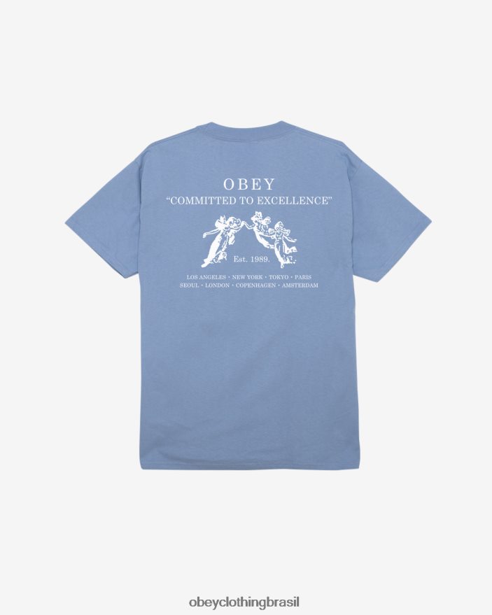roupas br OBEY homens camiseta clássica comprometida com a excelência violeta digital J22J4V313