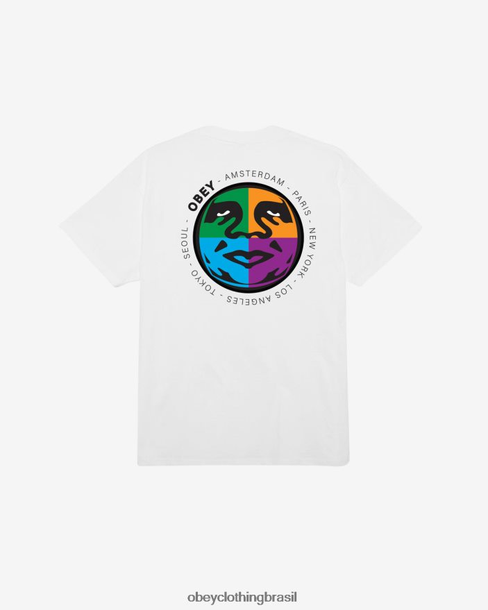 roupas br OBEY homens camiseta clássica construída na cidade branco J22J4V316