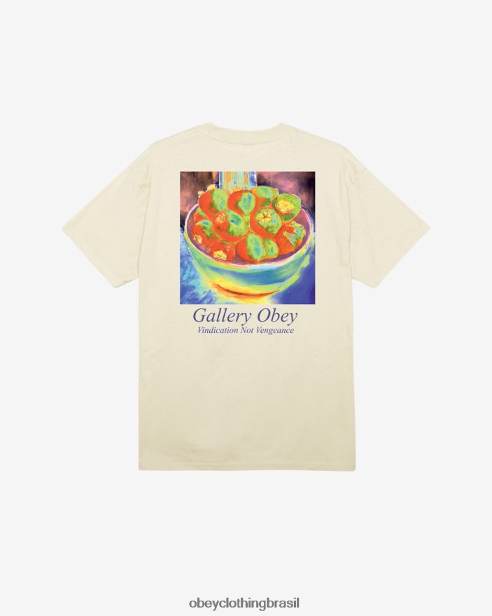 roupas br OBEY homens camiseta clássica da galeria creme J22J4V310