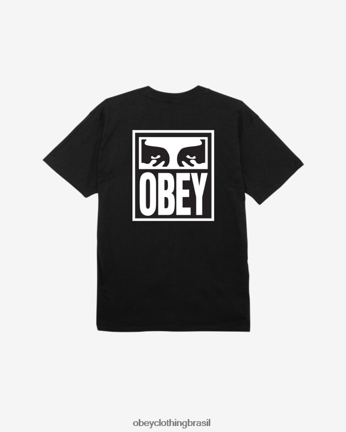 roupas br OBEY homens camiseta clássica do ícone dos olhos ii preto J22J4V347
