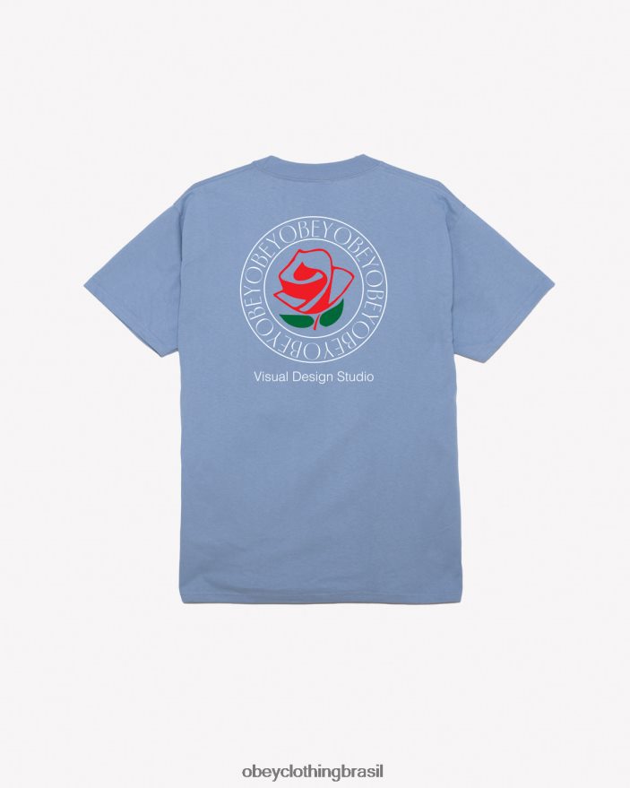 roupas br OBEY homens camiseta clássica do estúdio de design visual violeta digital J22J4V305