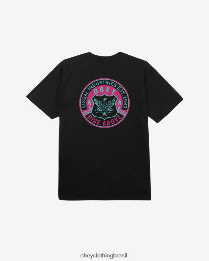 roupas br OBEY homens camiseta clássica fênix preto J22J4V333