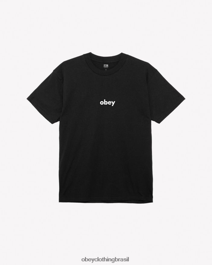 roupas br OBEY homens camiseta clássica minúscula ii preto J22J4V354