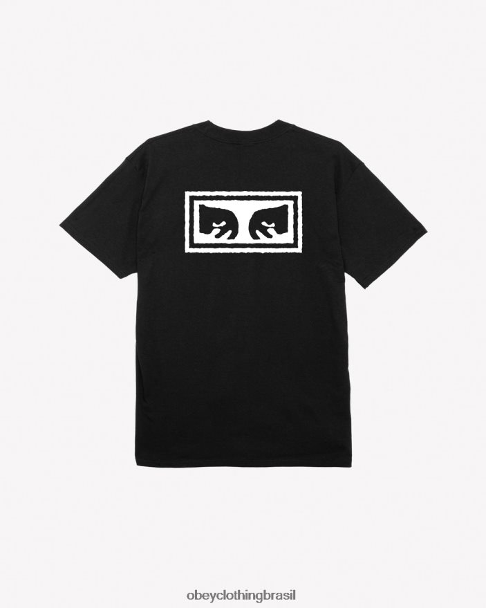 roupas br OBEY homens camiseta clássica olhos iii preto J22J4V342