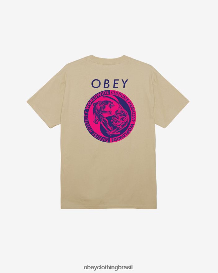roupas br OBEY homens camiseta clássica panteras yin yang areia J22J4V338