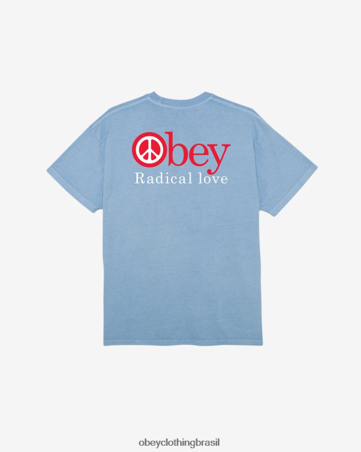 roupas br OBEY homens camiseta com pigmento de amor radical hortênsia pigmentada J22J4V367