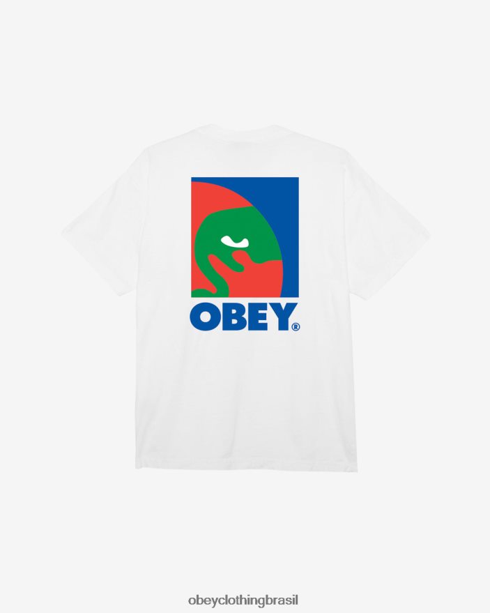 roupas br OBEY homens camiseta de peso pesado com ícone circular branco J22J4V379