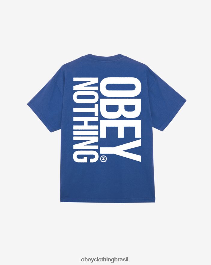 roupas br OBEY homens camiseta nada pesada surfar azul J22J4V390