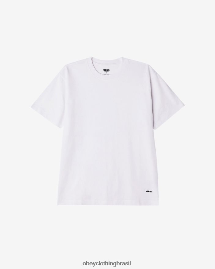 roupas br OBEY homens camiseta padrão (pacote com 2) branco J22J4V96