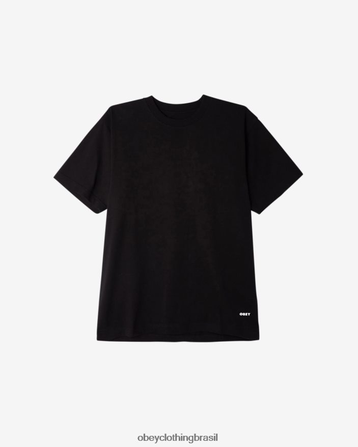 roupas br OBEY homens camiseta padrão (pacote com 2) preto J22J4V95