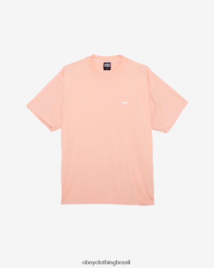 roupas br OBEY homens camiseta peso pesado Bold III parfait de pêssego J22J4V285