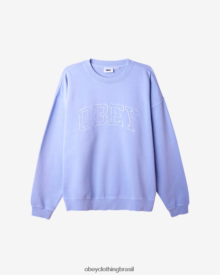 roupas br OBEY homens Pigmento colegial extrapesado com gola redonda hortênsia pigmentada J22J4V229